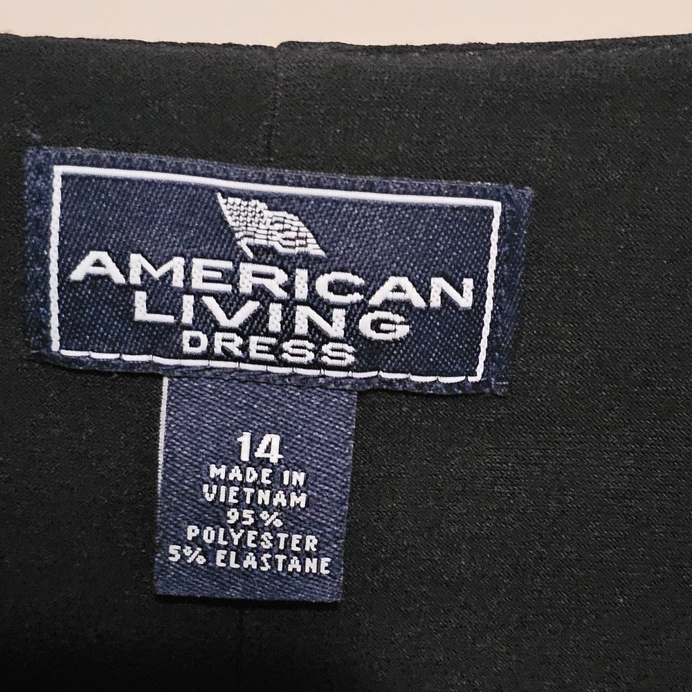 American Living Black Midi Dress Size 14 - Picture 4 of 8